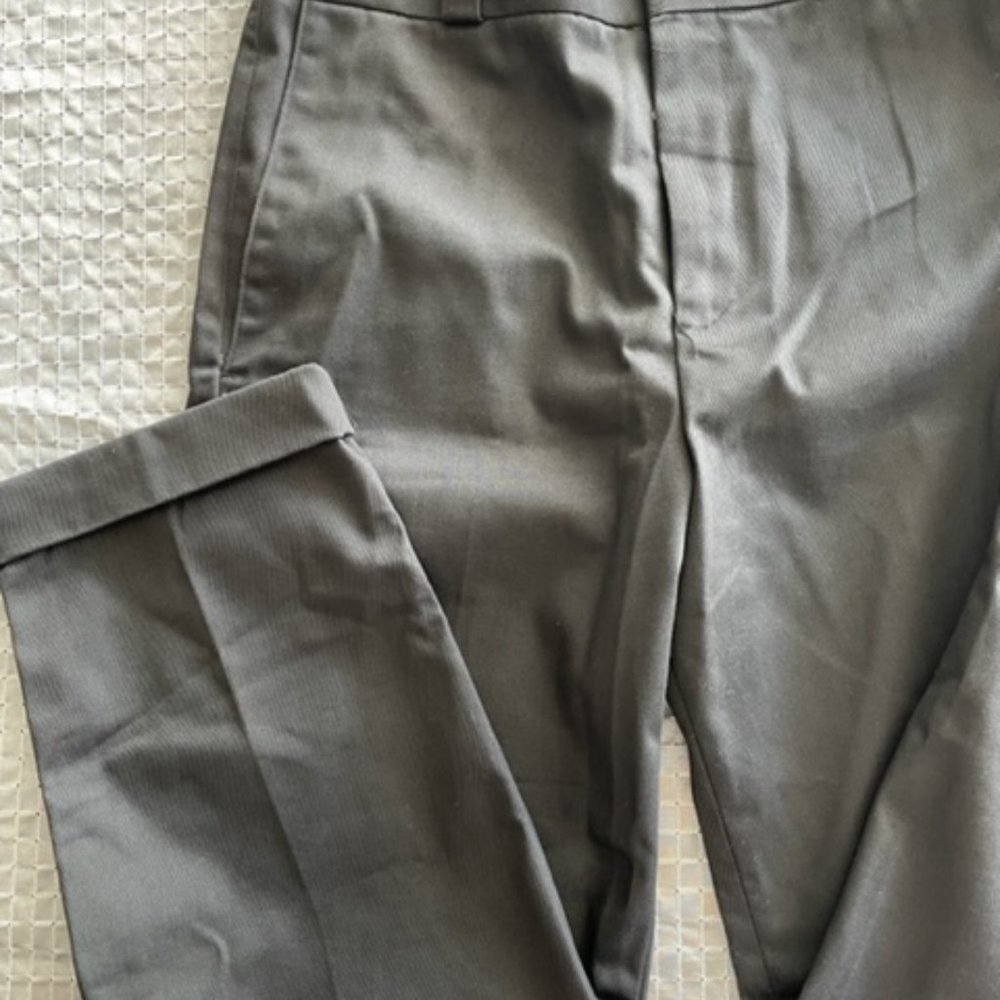 H&M new black crop chino pants size 30 x 23 - Picture 2 of 4
